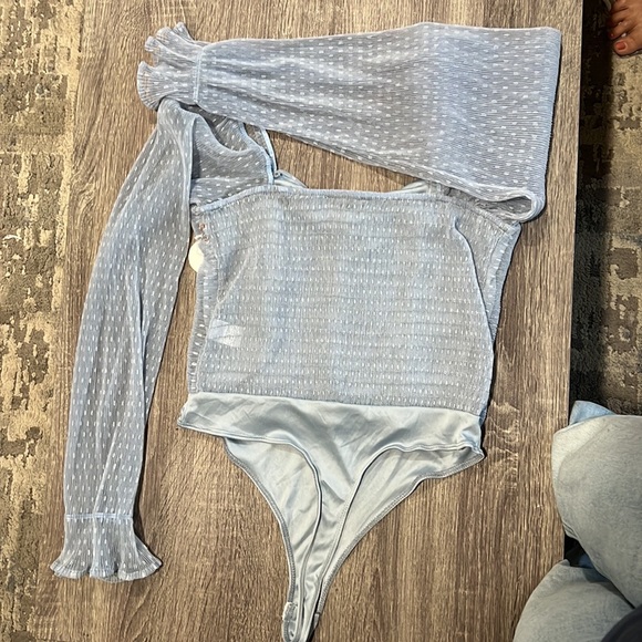 Blue Body Suit with mesh fabric - Picture 2 of 4